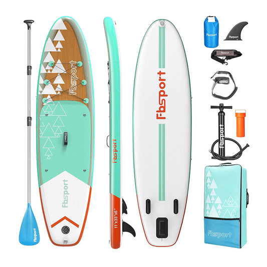 Geometric inflatable paddle board-mint