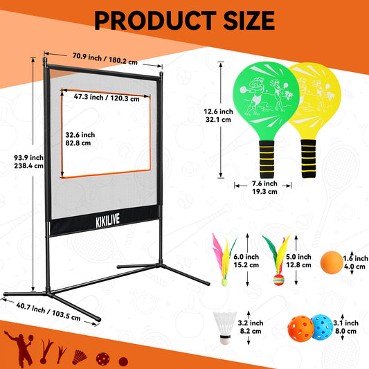 4-in-1 net set for badminton, ping pong, pickleball and shuttlecock